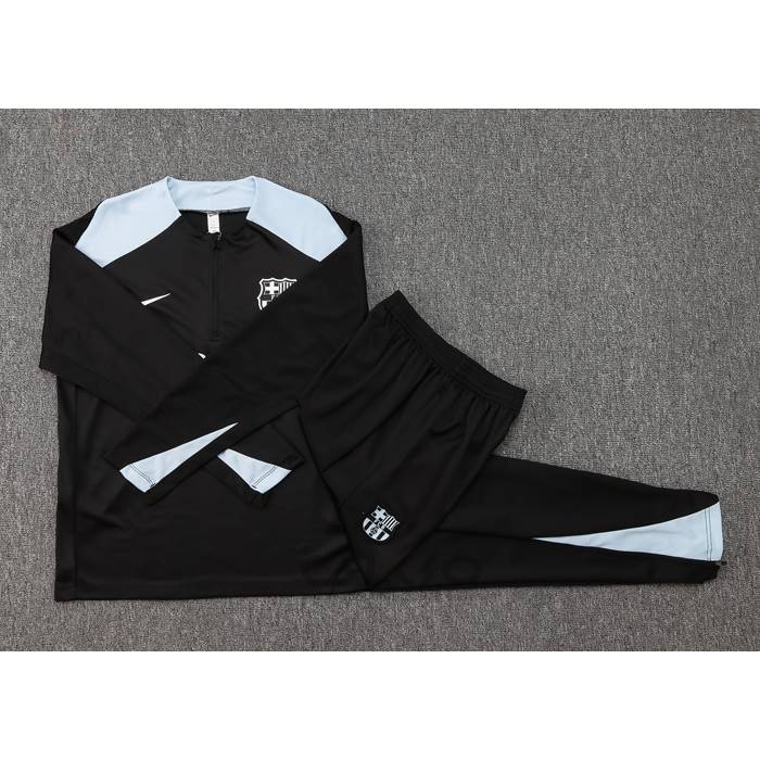 Tuta da Track di Felpa FC Barcellona 2024-2025 Nero e Grigio